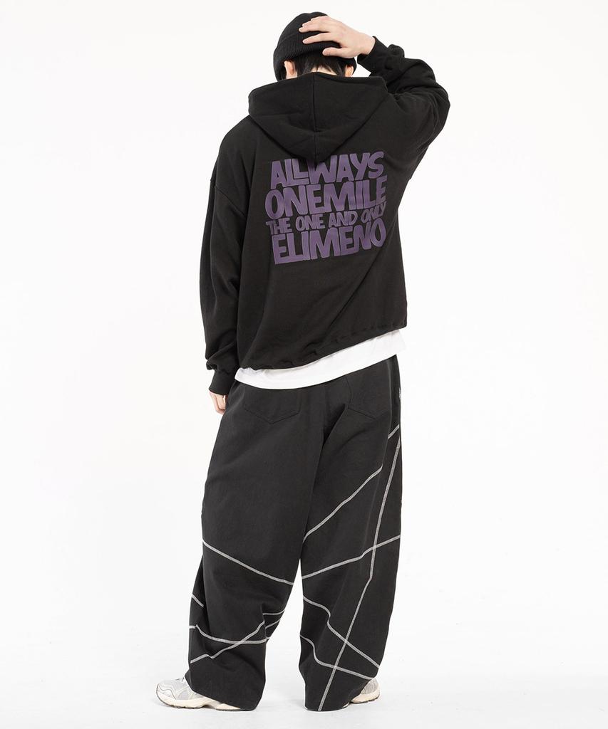 El Oao Oversized Hoodie Black (Purple)
