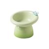 Flower Pet Food Water Bowl Ceramic Pet Food Dispenser Easy To Clean Elevated Cat Bowl  Wet Dry Food