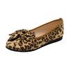 European and American Foreign Trade Thin Large Size Flat Single Shoes Women's Flying Weaving One Pedal Bow Casual Breathable Women's Shoes 36-43