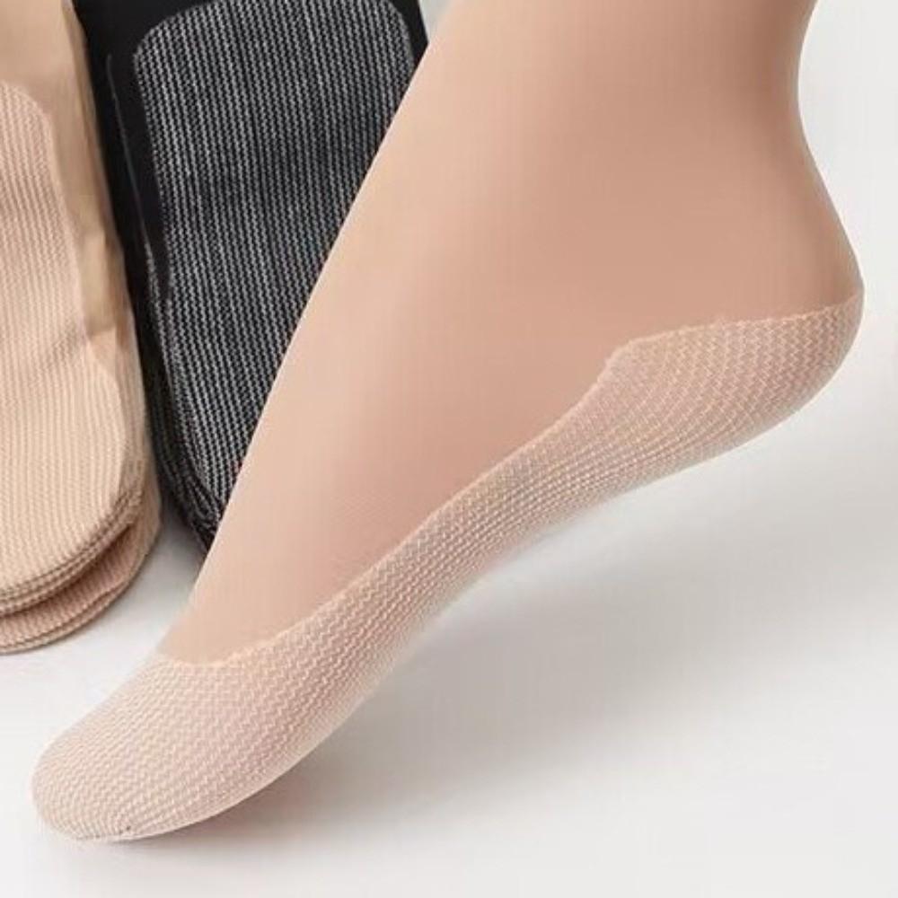 10Pairs Breathable Anti Slip Short Socks Solid Color Silk Hosiery Ultra Thin Socks Everyday Wear