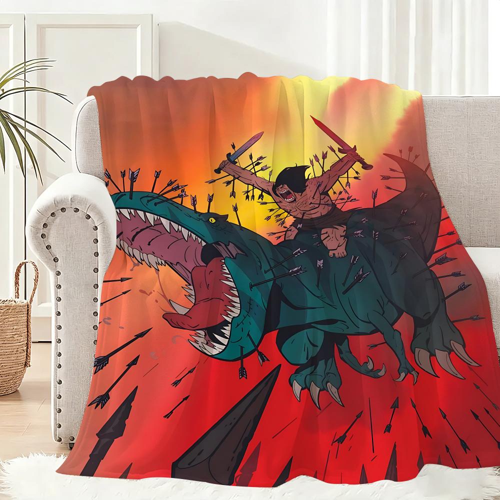Anime M-Movie P-Primal Throw Lightweight 240g Flannel Blanket Soft Skin-friendly for Summer Cooling 75x90cm