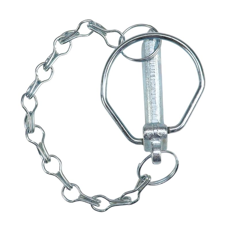 Beam Cotter Pin 11.5mm Rubig Type with Chain, White Galvanized MORGA (sold In Sets of 5), Visible Price Is for 1 Piece