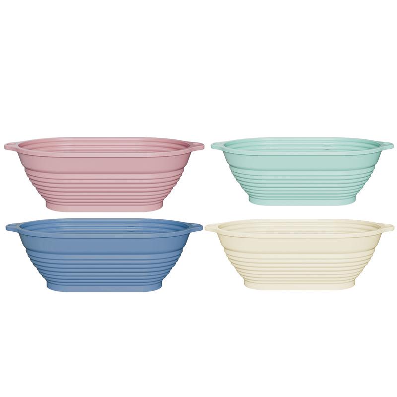 Foldable Silicone Bread Fermentation Basket with Steel Wire for High-Temp Oven Baking