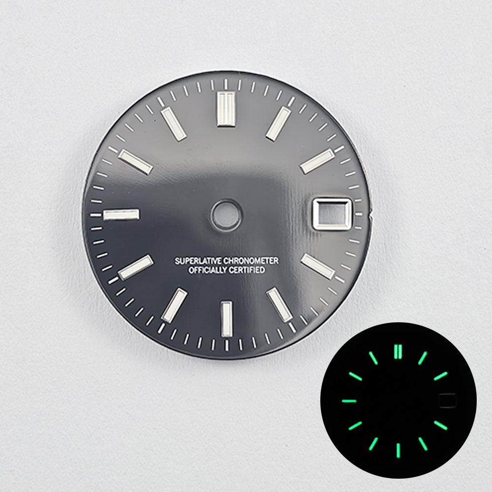 

NH35 29mm No Logo Watch Dial fit NH35A NH36 Movement Sterile Window Green Luminous 3.0/3.8 o clock crown Watch Dial Parts 29mm(No Logo) чёрный