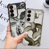 Handyhülle für Samsung Galaxy A13 A33 A15 A16 A24 A25 A21s A26 A52 A17 A35 A36 Durchsichtige Hülle Cooles Schlangenmuster