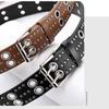 Dual Pin Buckle Business Waist Belt Luxury Design Punk Waistband  Paired with Skirts Jeans