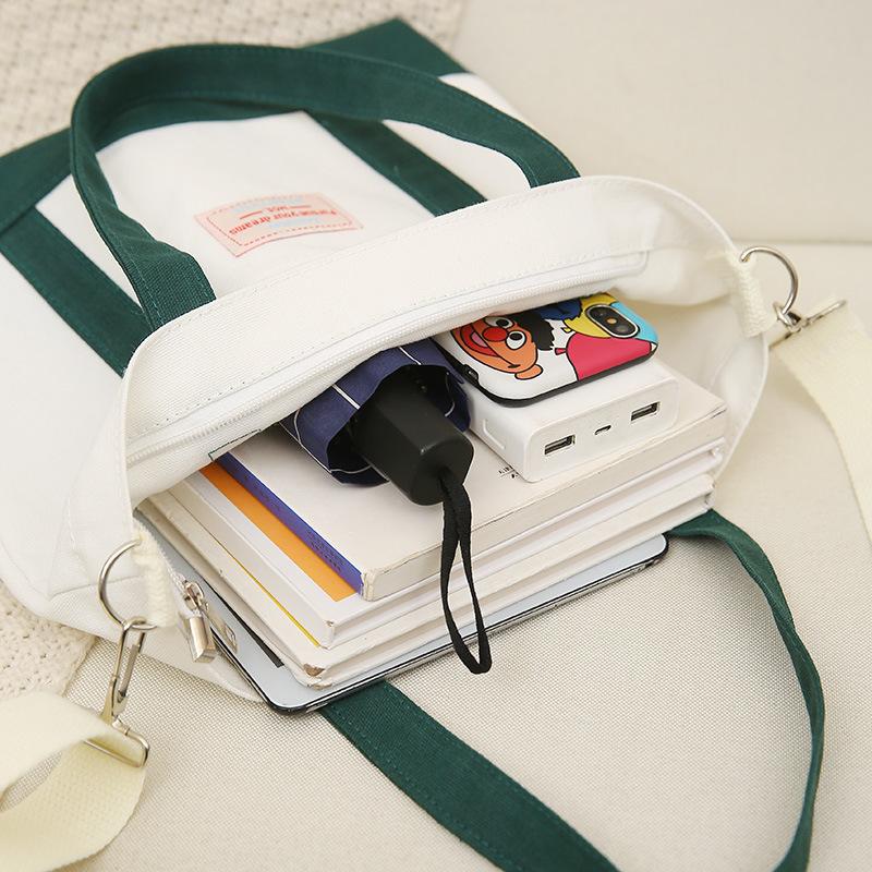 New product tote bag women's shoulder student bag lazy canvas bag large-capacity shopping bag supports customization