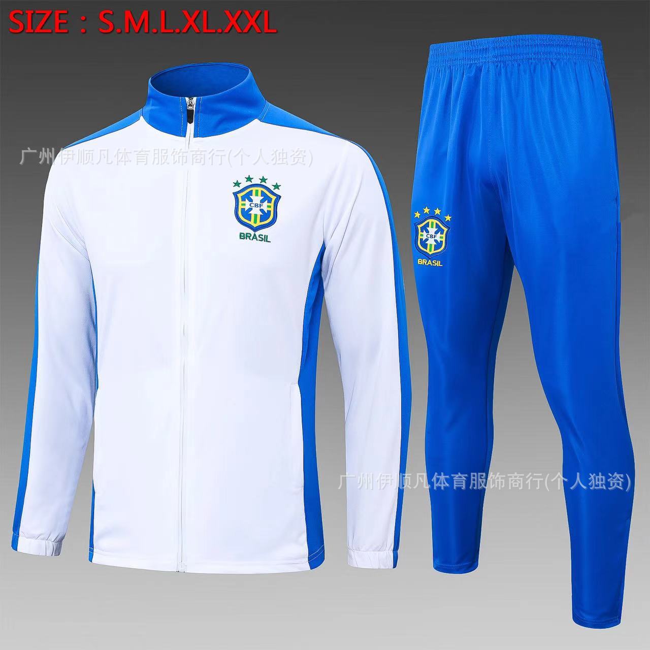2425 New long pull-up jacket, training jersey, football jersey, Brazilian Spanish emperor, Italian Argentina suit. S