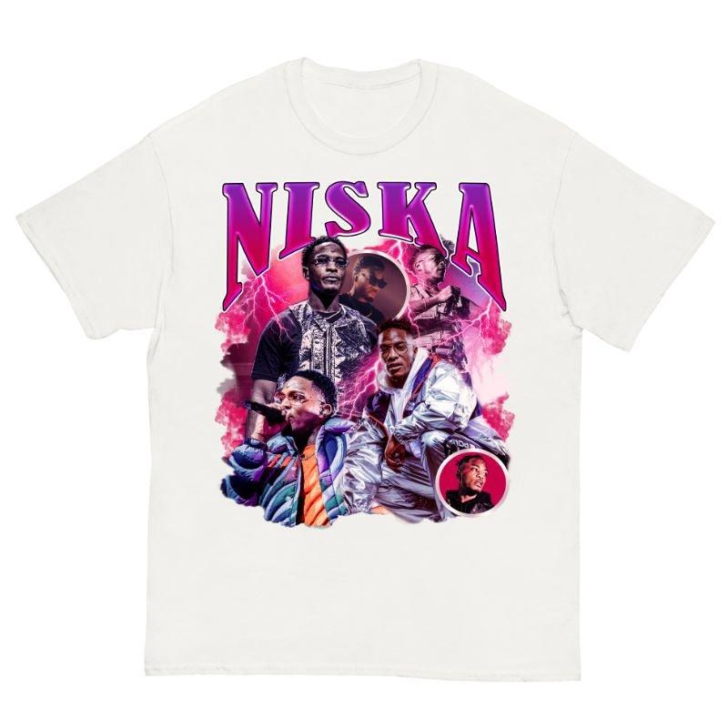 France Rapper Niska Vintage Bootleg Merch 2026 T shirt 100Cotton Unisex Unisexs Unisexs TShirt Fans Tour Hiphop Y2k Casual Tee 4XL
