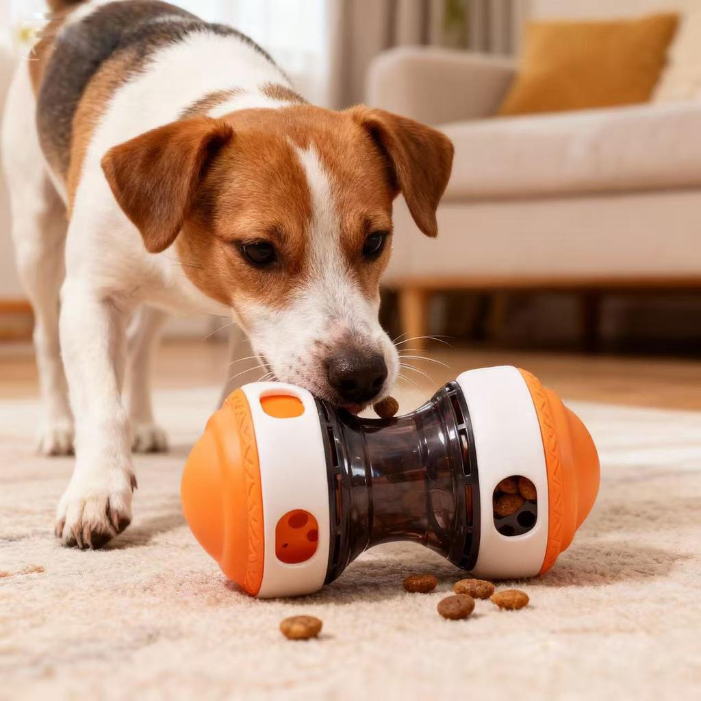 Interactive Dog Treat Dispenser Toy Puzzle Rolling Leak Food Ball for Dogs Cats Chew-resistant Puppy Slow Feeder Training Toys