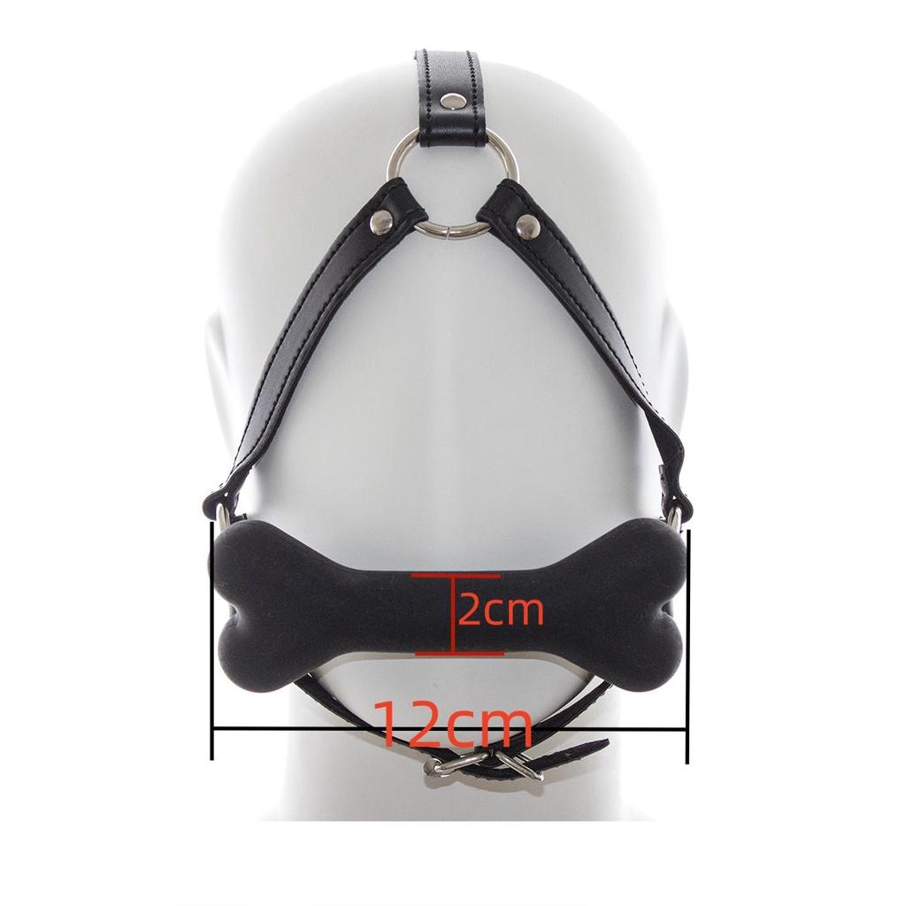 VaHppy Masks Silicone Dog Bone Gag 3colors Pink/Red/Black PU Belt SM BDSM Sex Toys For Couples Games Flirting Bondage Adult