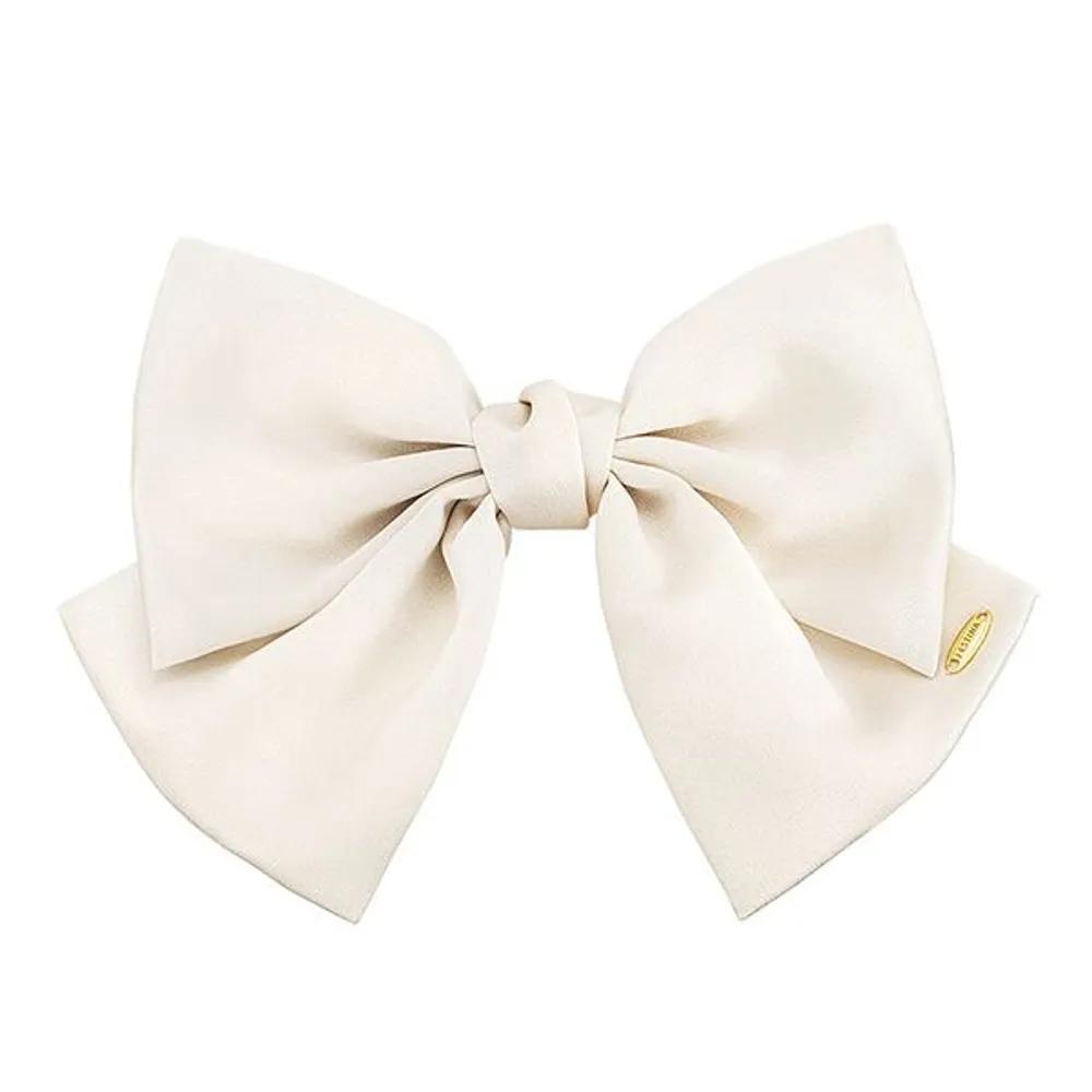 LALA J Satin Ribbon Hairpin - White (JALJHP3BS803FA000)