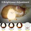 1PC Creative Cute LED Pear Night Light USB Rechargeable Dimming Touch Silicone Table Lamp Bedroom Decoration Couple Gift Boby Light