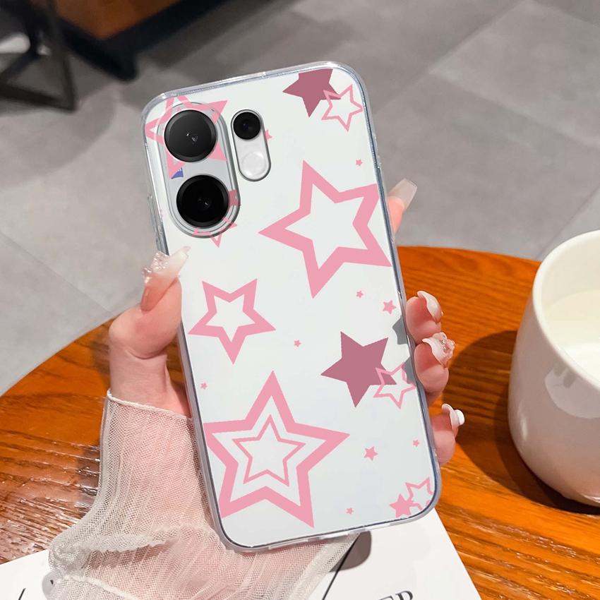 Casing For Vivo V60 V40 Lite V30e Y38 Y39 Y78 X200 Ulta X200s Case Cute Rabbit Panda Dog Back Covers TPU Silicone Soft Clear Phone Bags For Vivo Shell