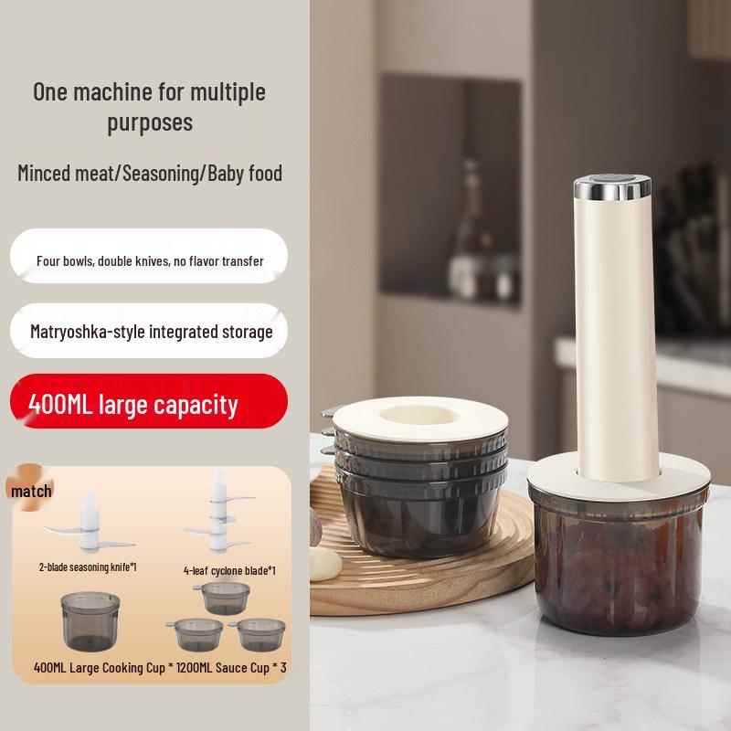 Wireless Multifunctional Food Processor: Meat Grinder, Baby Food Maker & Meal Prep Machine