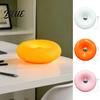 Warme Orange Nachttischlampe Donut Nachtlicht Kabellos Wiederaufladbar 2-in-1 Tisch mit Touch-Dimmer Nachttisch Leuchten Wandmontierbar Umgebungslicht für