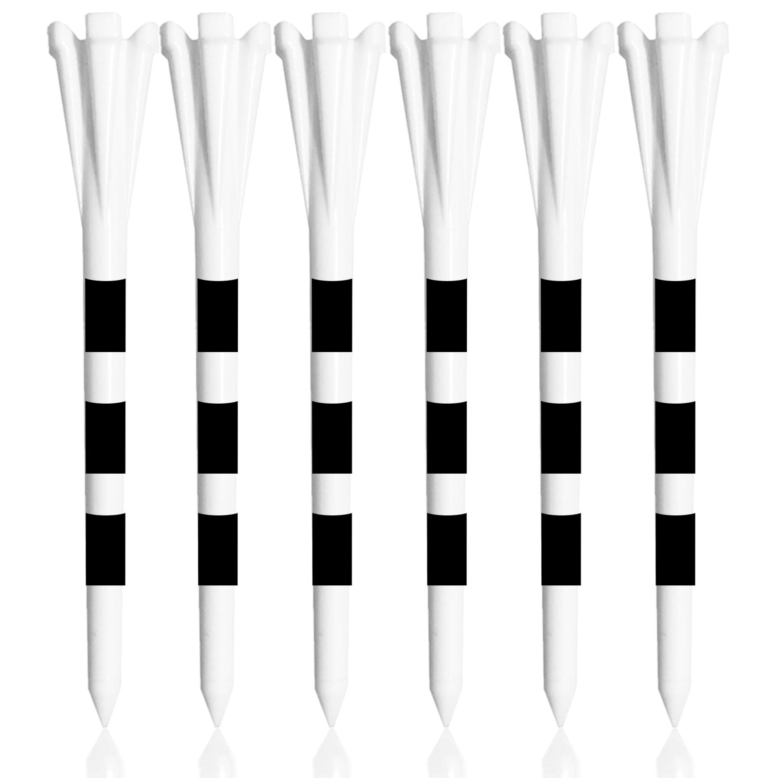 

Golf Tees Plastic Unbreakable 5 Prongs Head Tee with Stripe Markers 50pcs,83mm Long Ball Holder Low Friction Less Resistance