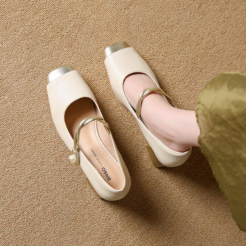 

Французские ретро туфли ципао 2025 новые туфли на толстом каблуке в тон цвета Мэри Джейн высокие каблуки новые женские одинарные туфли в китайском стиле 34 бежевый