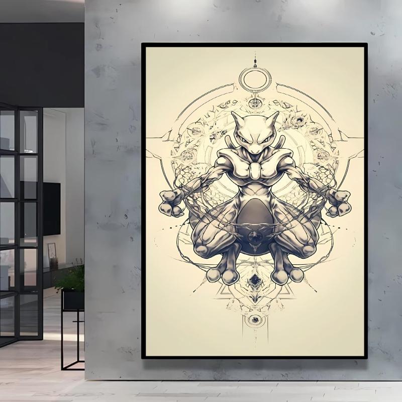 Japanese Anime Canvas Paintings Pokemon Umbreon Retro Style Cartoon Picture Modern Home Living Room Children's Room Decor Poster