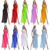 Womens Sheer Coverup Dress Round Neck Sleeveless Slit Design Mesh Beach Dress Bikini Outerwear