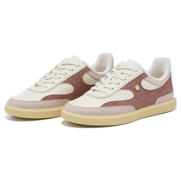 Li-Ning 1990 Cloud Dress Comfortable Versatile Wear-Resistant Low-Top Sneakers Women sneakers Light-Antique-Yellow Cinnamon-Brown ALHT088-3