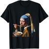 Funny Ramen Eating Girl with a Pearl Earring T-Shirt