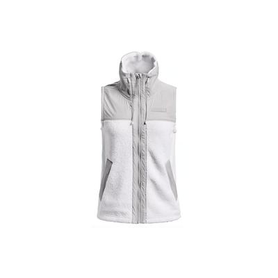 Color Block Casual Stand Collar Sleeveless Vest Women Vests White 1366057-014
