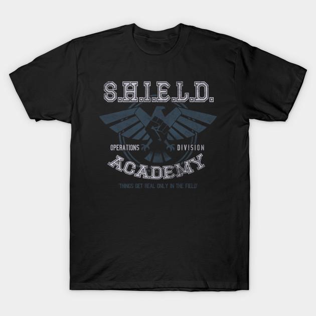 

Мужская черная футболка с принтом Shield Academy (Опс. Разделение) - Светлая Печать Без Вырезания Бумага для Переноса Печать Хлопковая Футболка S чёрный