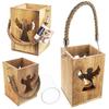 Wooden angel candle lantern MANGO 20.5 cm