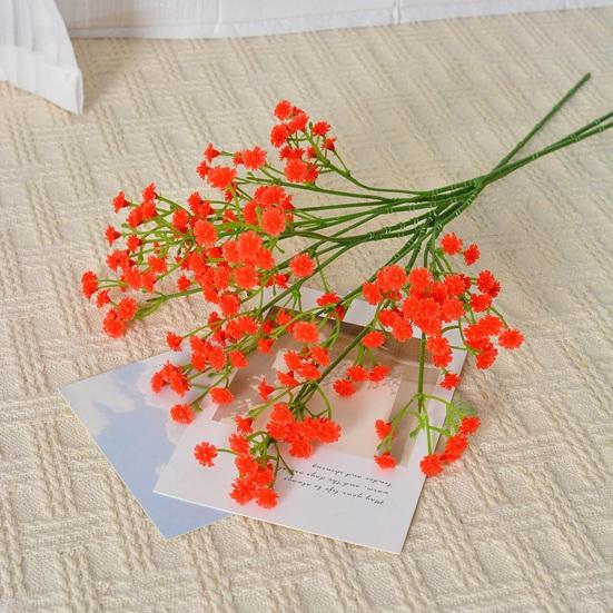 6Pcs 42CM Artificial Babysbreath 3 Fork Realistic Fake Flower Home