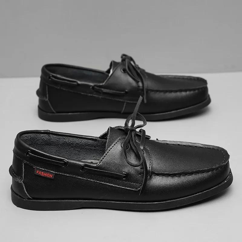 Mocasini Bărbați Piele Moale Modă 2024 Designer Handmade Pantofi Casual de Mers Confortabili Piele Naturală Plat Antiderapanți Pantofi de Condus