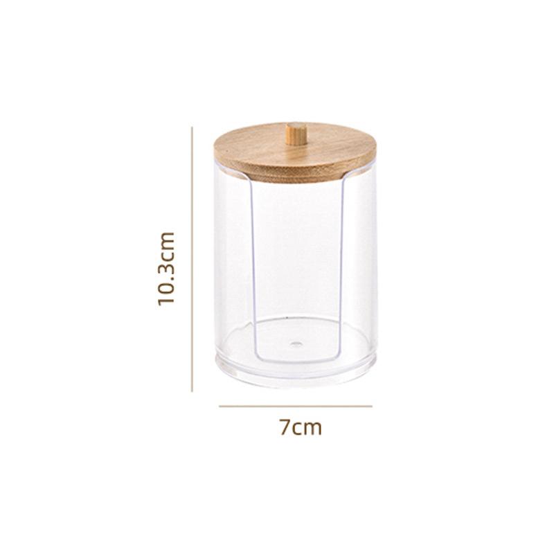 Makeup Organizer Cosmetic Storage Box Cotton Swab Holder Cotton Ball Cotton Pad Box Clear Plastic Box With Lid Dust-Proof