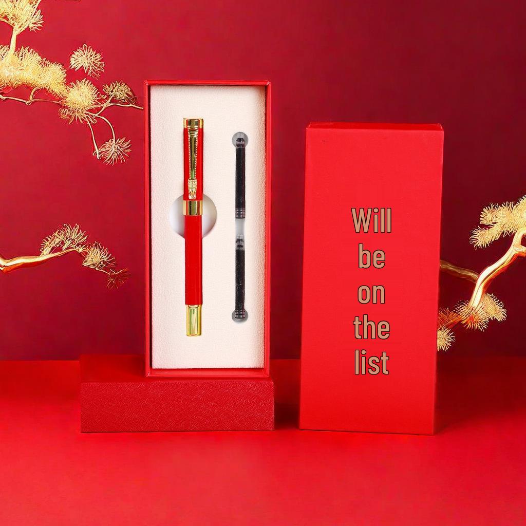 Golden List Metal Fountain Pen Set - Perfect Gift for Teacher s Day, Graduation, or Exam Success Souvenir