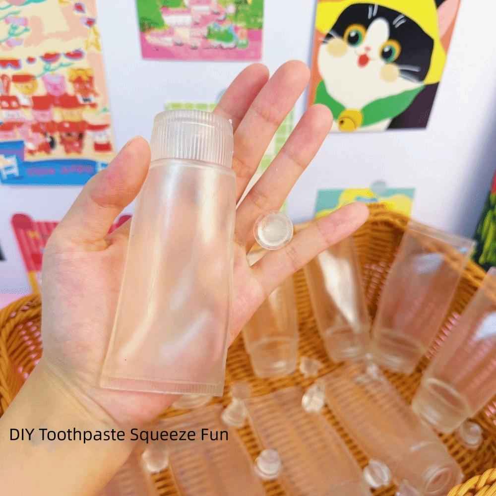 Transparent DIY Empty Ball Skin Toothpaste Handmade Ball Skin Clear DIY Pressure Ball Kit Kids Toy