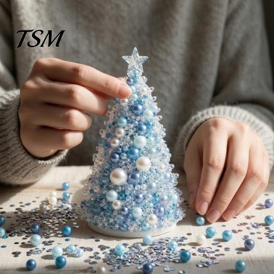Fun DIY Crafts for Winter Dreamy Beaded Christmas Tree Kit, Handmade Holiday Craft, Multicolor Creative Craft Projects Home Adults, Tabletop