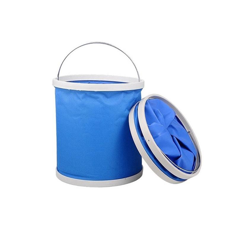 11L 12L New Thickening Portable Folding Bucket Outdoor Camping Car Storage Container Wash Car Mop Fishing Bucket Cleaning Tools