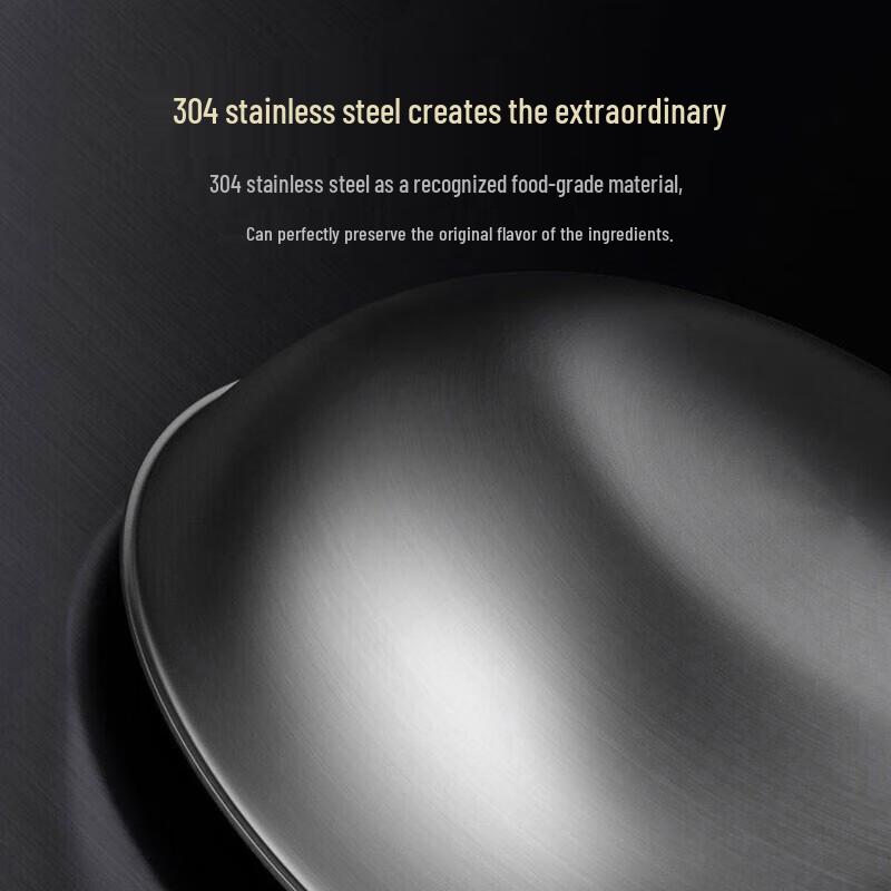 KOBACH 32cm 304 Stainless Steel Honeycomb Non-stick Wok