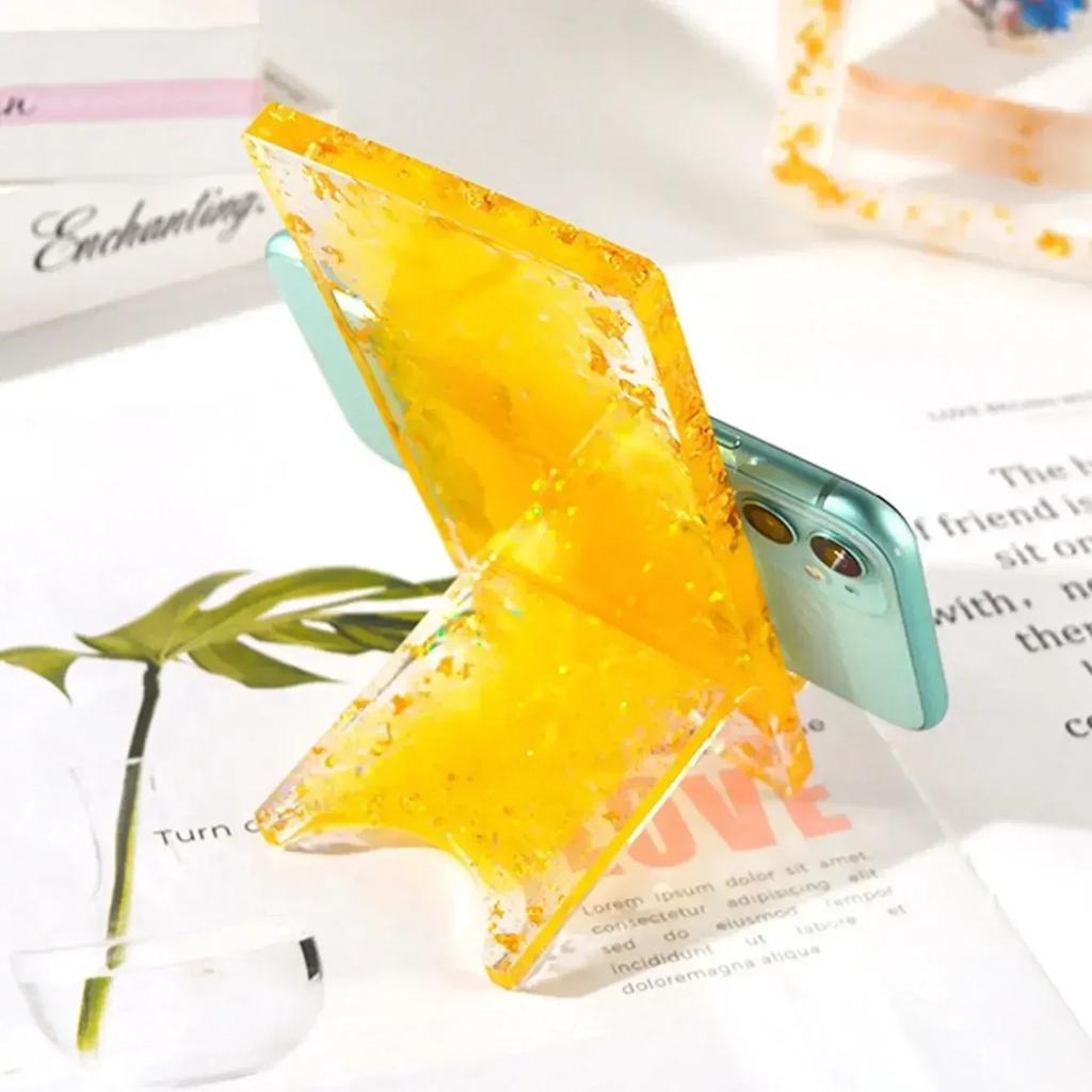 Handyhalter Halter Kristall Epoxidharz Silikonform Abnehmbar Basteln Schmuck Herstellung Gießwerkzeug Spiegel Handy Ständer Form