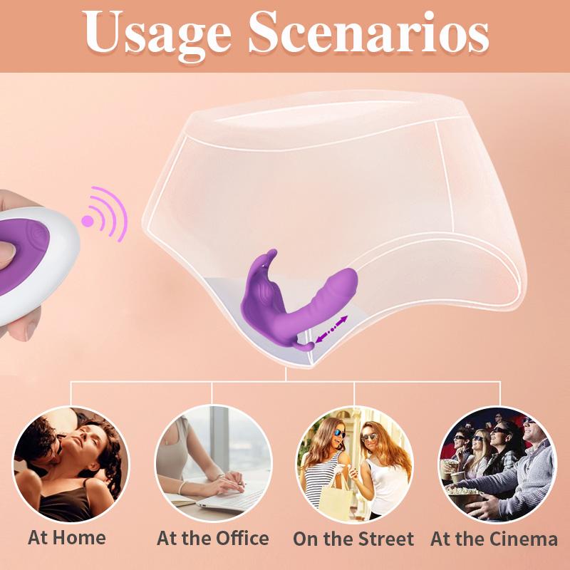 Wearable Dildo Vibrator G Spot Clitoris Stimulator Butterfly Vibrating Panties Erotic Toy Adult Toy For Women Orgasm Masturbator
