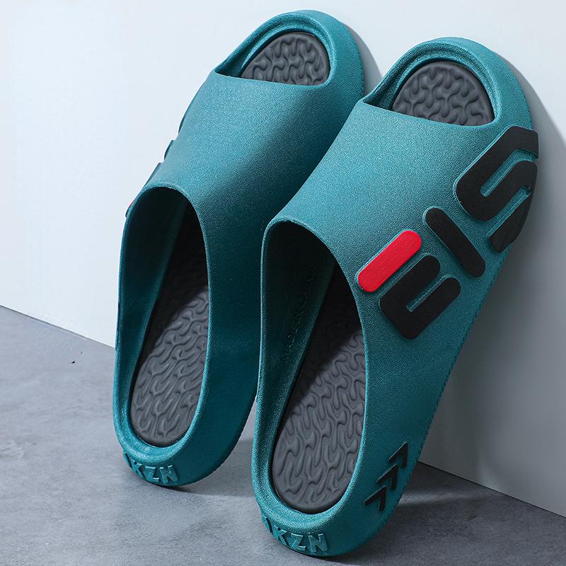 

Мужские сандалии, тапочки, новые летние кроссовки, мужские шлепанцы на платформе, мягкие тапочки из ЭВА, повседневная пляжная обувь 44-45 темно-зеленого