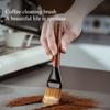 Kaffeebar-Bürste - Borstenbürste zur Reinigung von Kaffeemühlen-Spaltenstaub/Kaffeesatz, Staubentferner für Baristas/Kaffeehäuser/Heimgebrauch KFS-QJ06