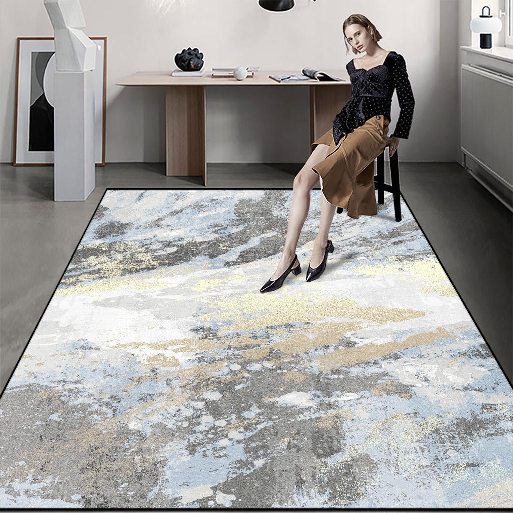 Abstrakter Stil Moderner Wohnzimmerteppich Große Flächenteppiche für Zimmer Heimdekor Waschbare Fußmatten Kinderspielmatte Anpassbar