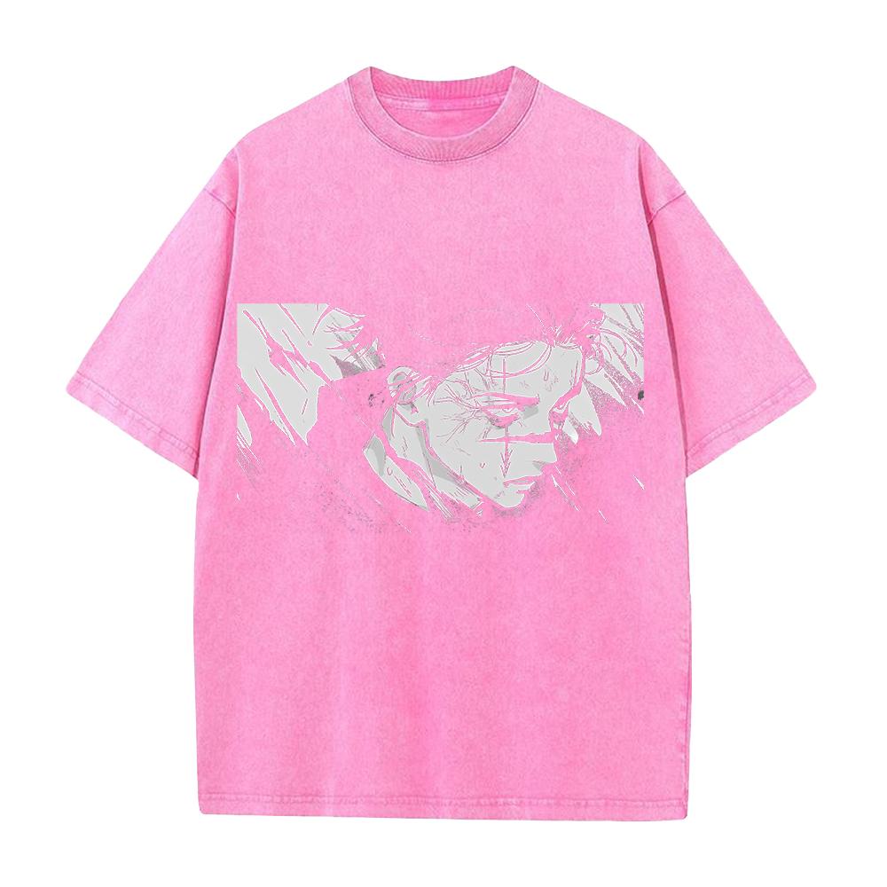 Anime Jujutsu Kaisen Choso Cool Graphic T Shirt Men Short Sleeve Clothing Oversized Tshirt Washed Cotton Tee Harajuku T-shirt