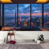 2D Shanghai Oriental Pearl Night View Backdrop for Studio & Home Decor
