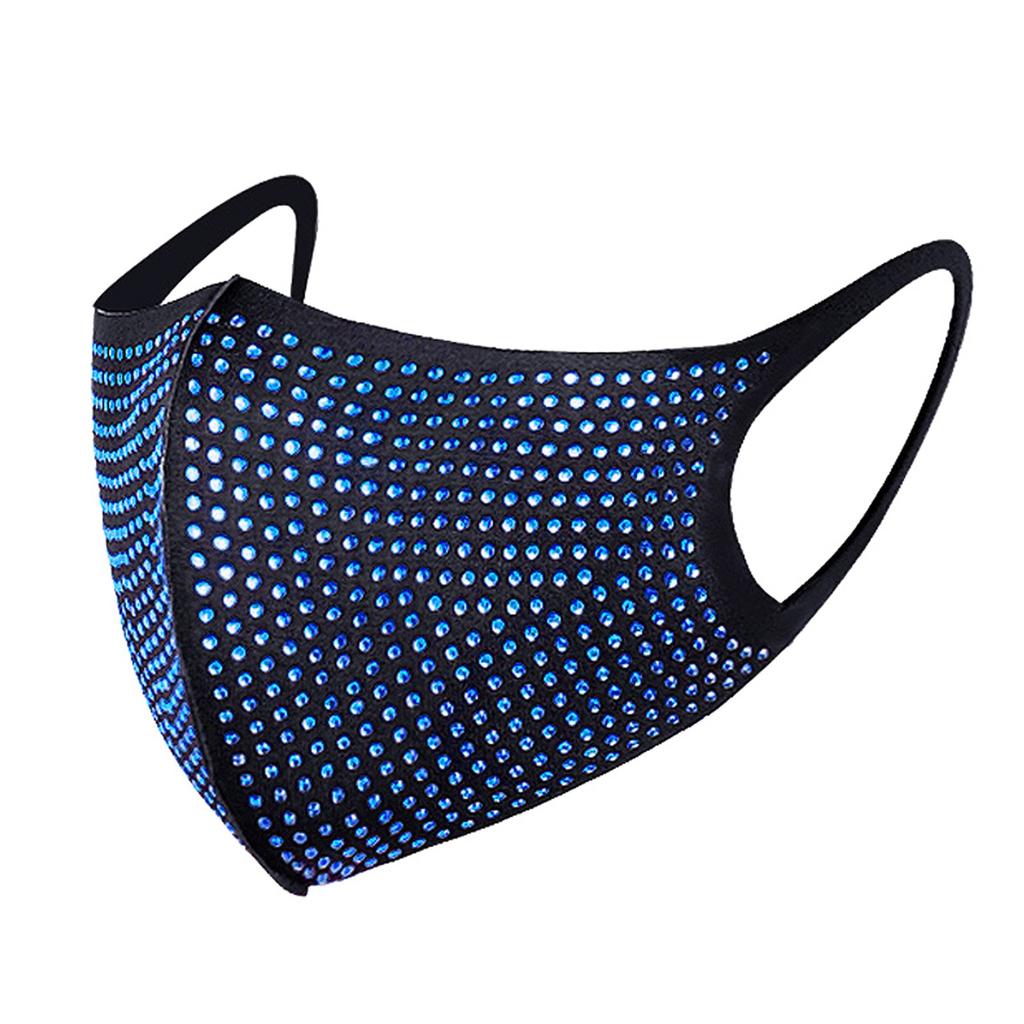 1PC  Diamonds Breathable Mouth Party Mask Washable And Reusable