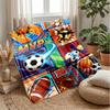 Sports Equipment Pattern Theme Blanket Lightweight Warm Flannel Blanket Decorative Throw Blanket for Home Decoration