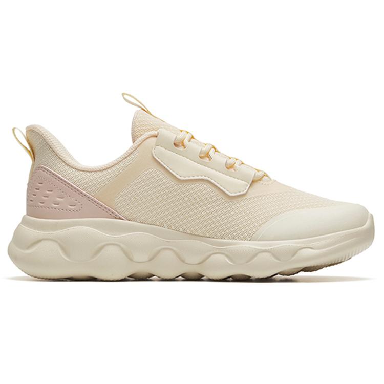 New Anta Sheepskin Cushioned Anti-Slip Wear-Resistant Breathable Lightweight Low-Top Running Shoes Women's White Pink 922235573-3