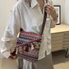 Large Capacity Ethnic Style Crossbody Bags Woven Bohemian Phone Bag Fringe Shoulder Bag  Women