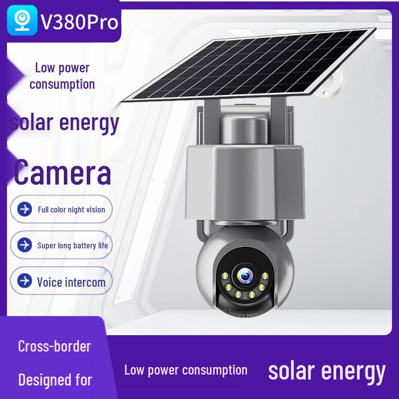 4G Solar-Powered Outdoor HD Camera with Mobile Remote Talk and Low Energy Usage - V380Pro