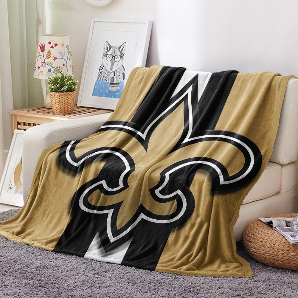 New Orleans Saints Flannel Blanket, High quality Comfortable for All Seasons, Home Decor, Warmth and Comfort